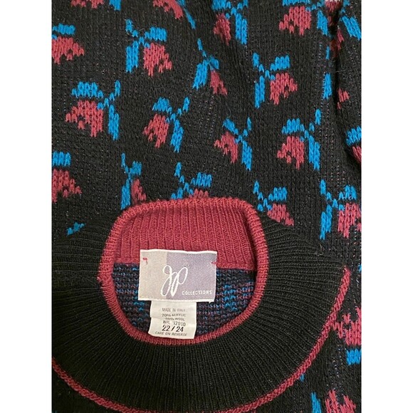 Women's Vintage JP Collections Sweater Plus Sz 22/24 Floral Print AOP 1980s 90s - Picture 5 of 13